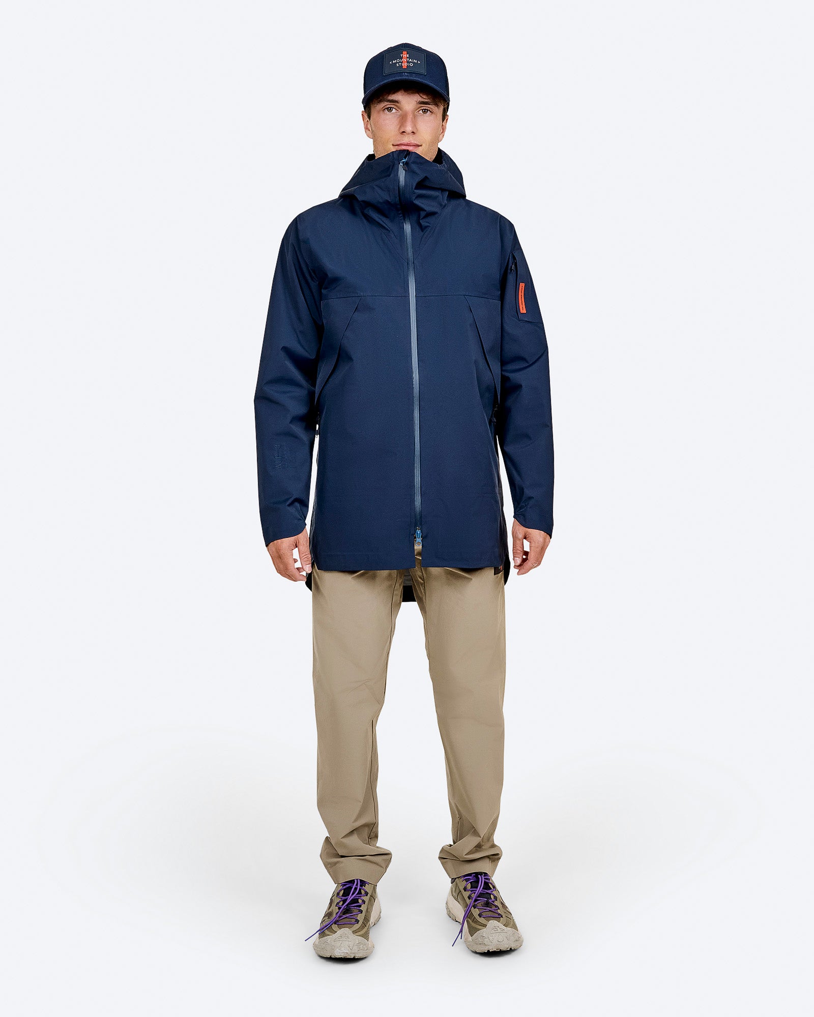 Men's Navy Waterproof Jacket – A-3 L | The Mountain Studio