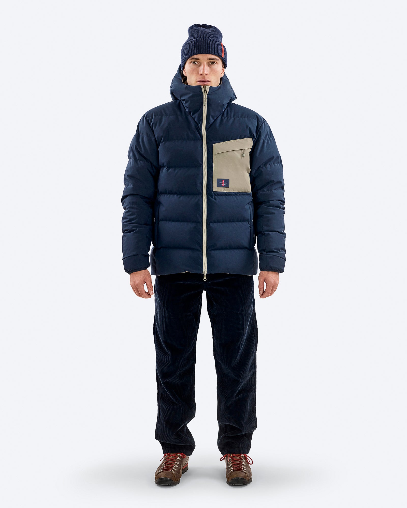 D-1 R Gore-Tex Windstopper Reversible Down Jacket Brindle, Sky