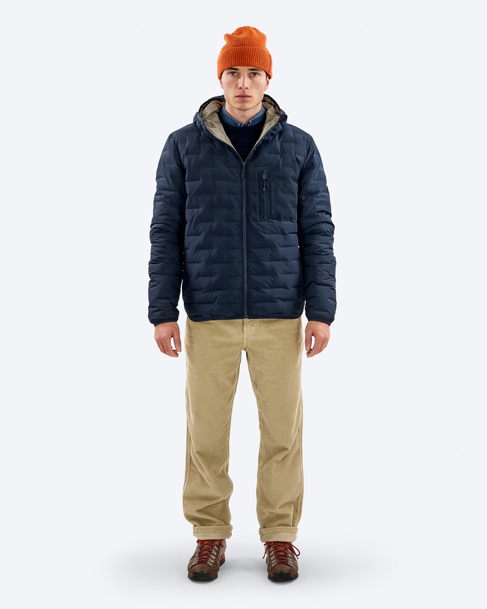 D-3 RL Reversible Light Hood Jacket Sky Captain, Brindle – The D-3 RL Reversible Light Hood Jacket Sky Captain, Brindle – The