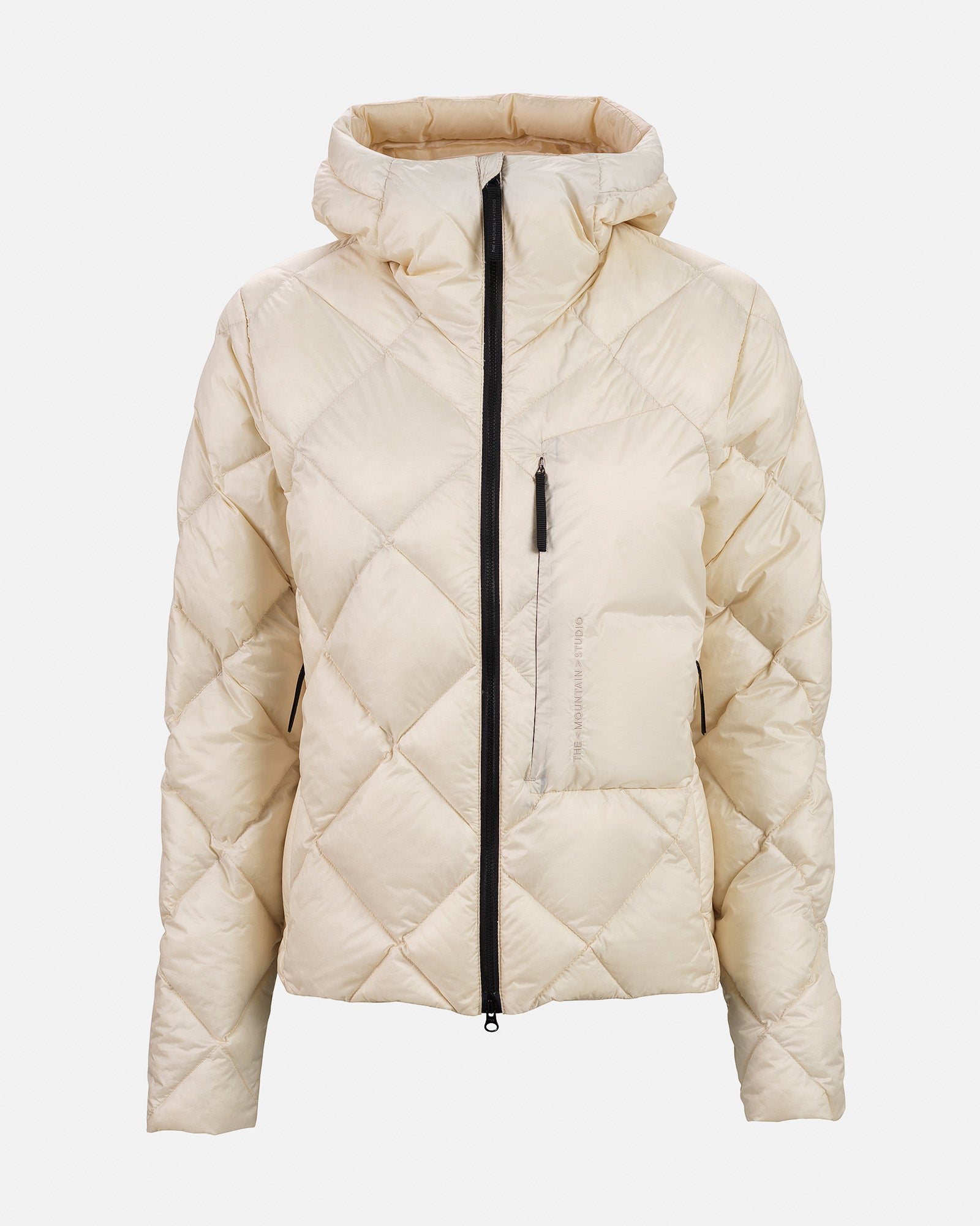 Women's White Down Puffer Jacket – D-9 WUL | The Mountain Studio