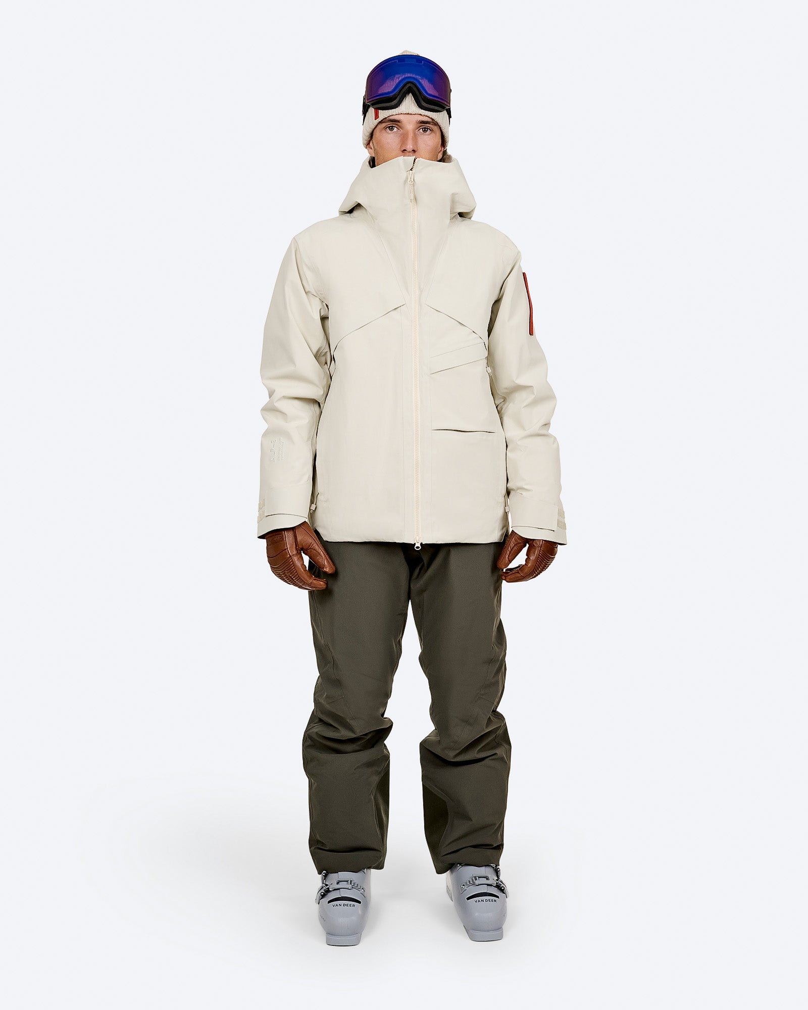 Men's White Ski Jacket – S-1