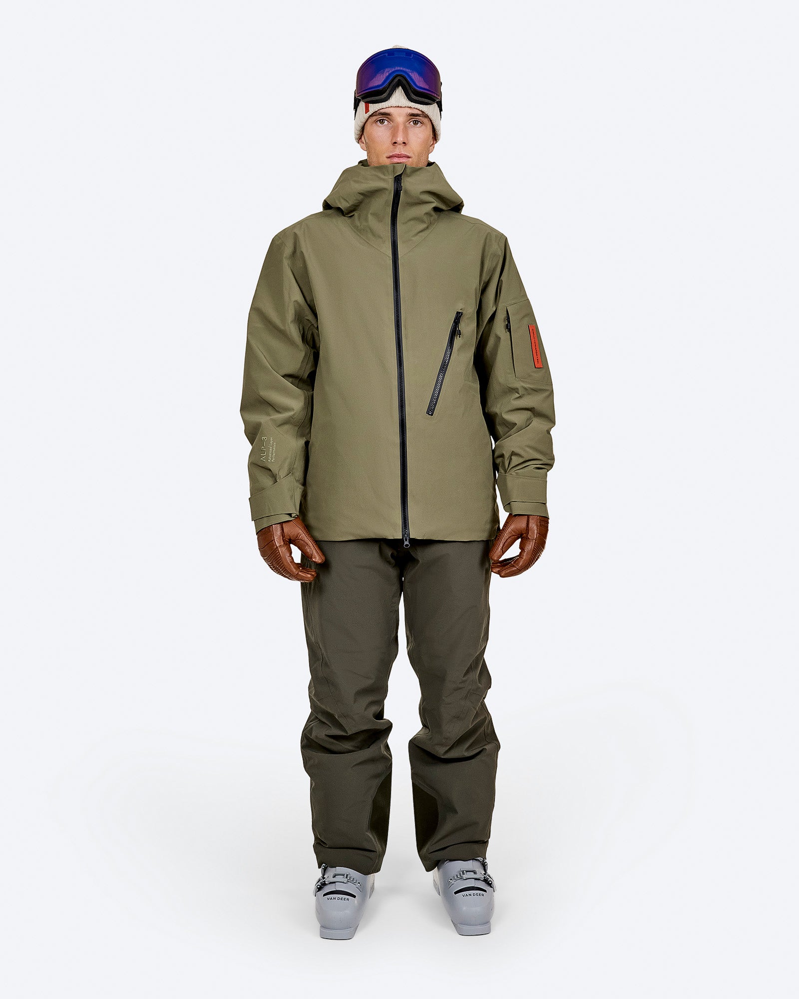 S-7 3-layer Stretch Insulated Jacket Winter Moss – The Mountain Studio