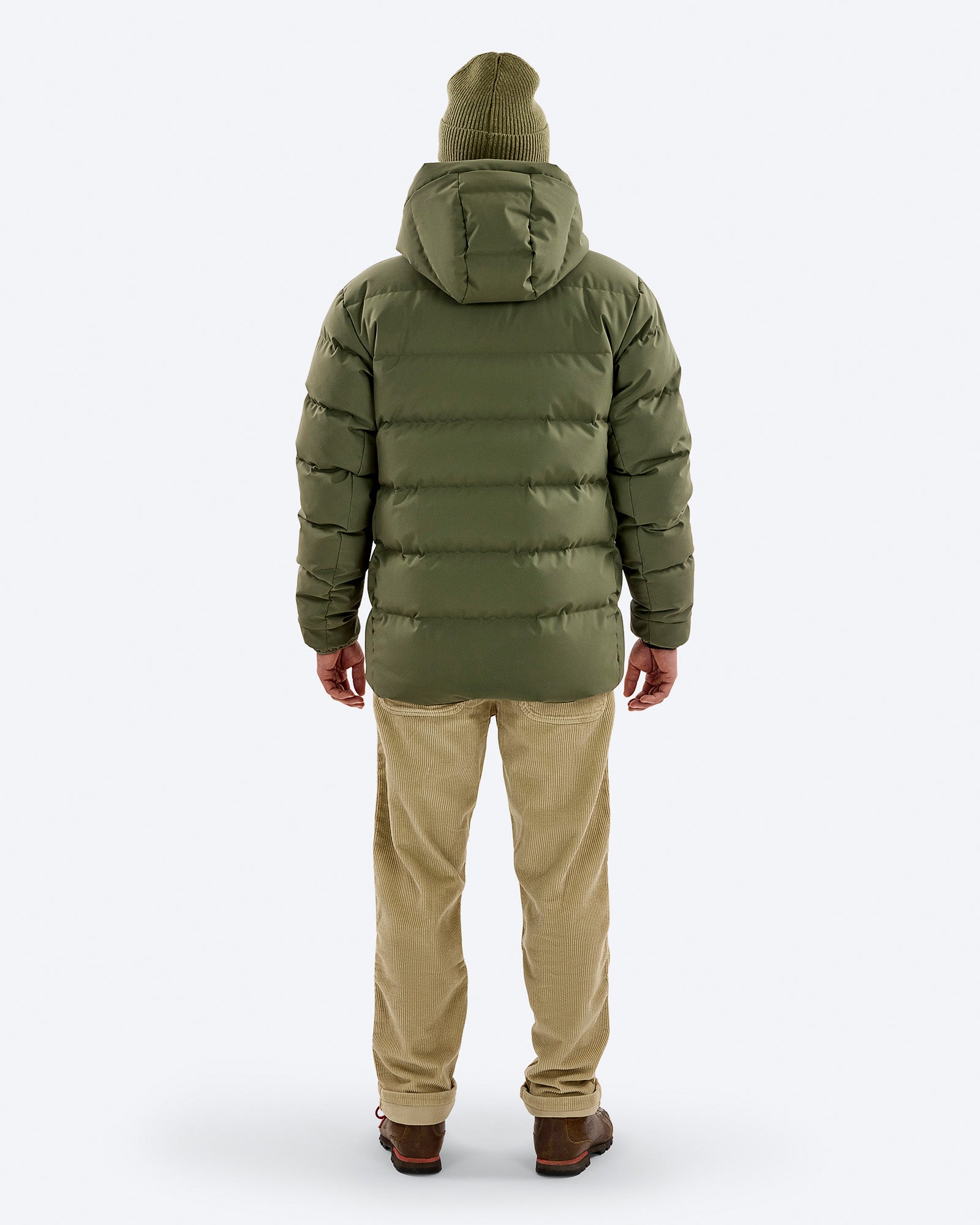 Men's Green Down Puffer Jacket – D-1 R | The Mountain Studio