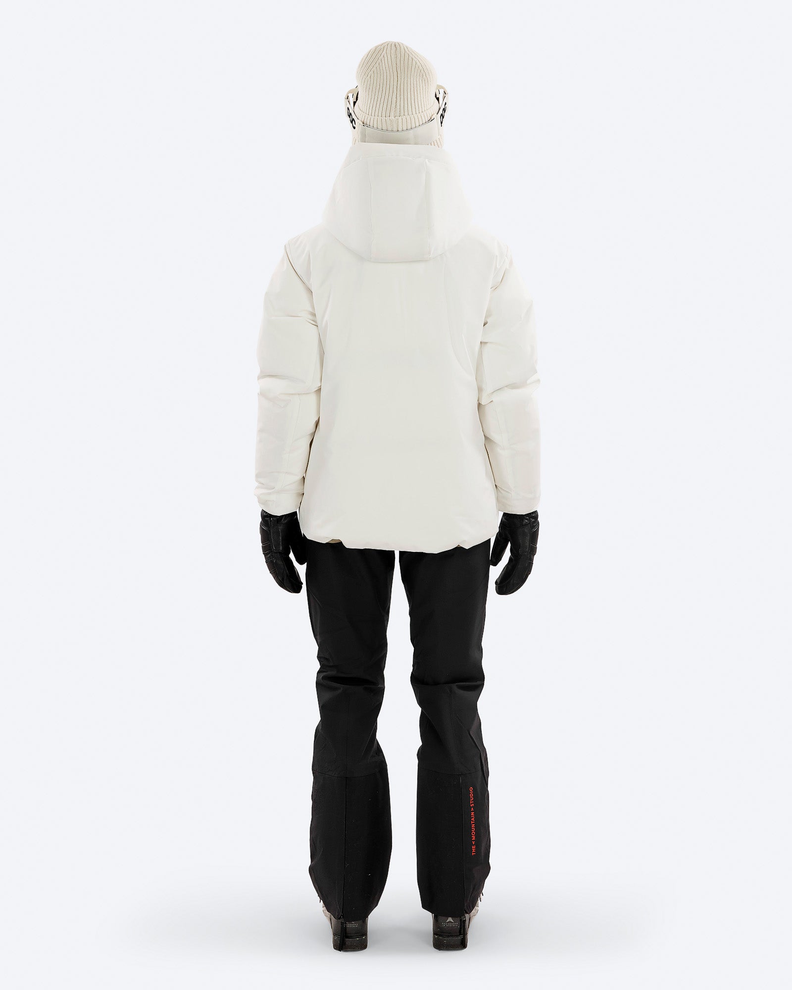 Women's White Down Puffer Jacket – D-5 W | The Mountain Studio