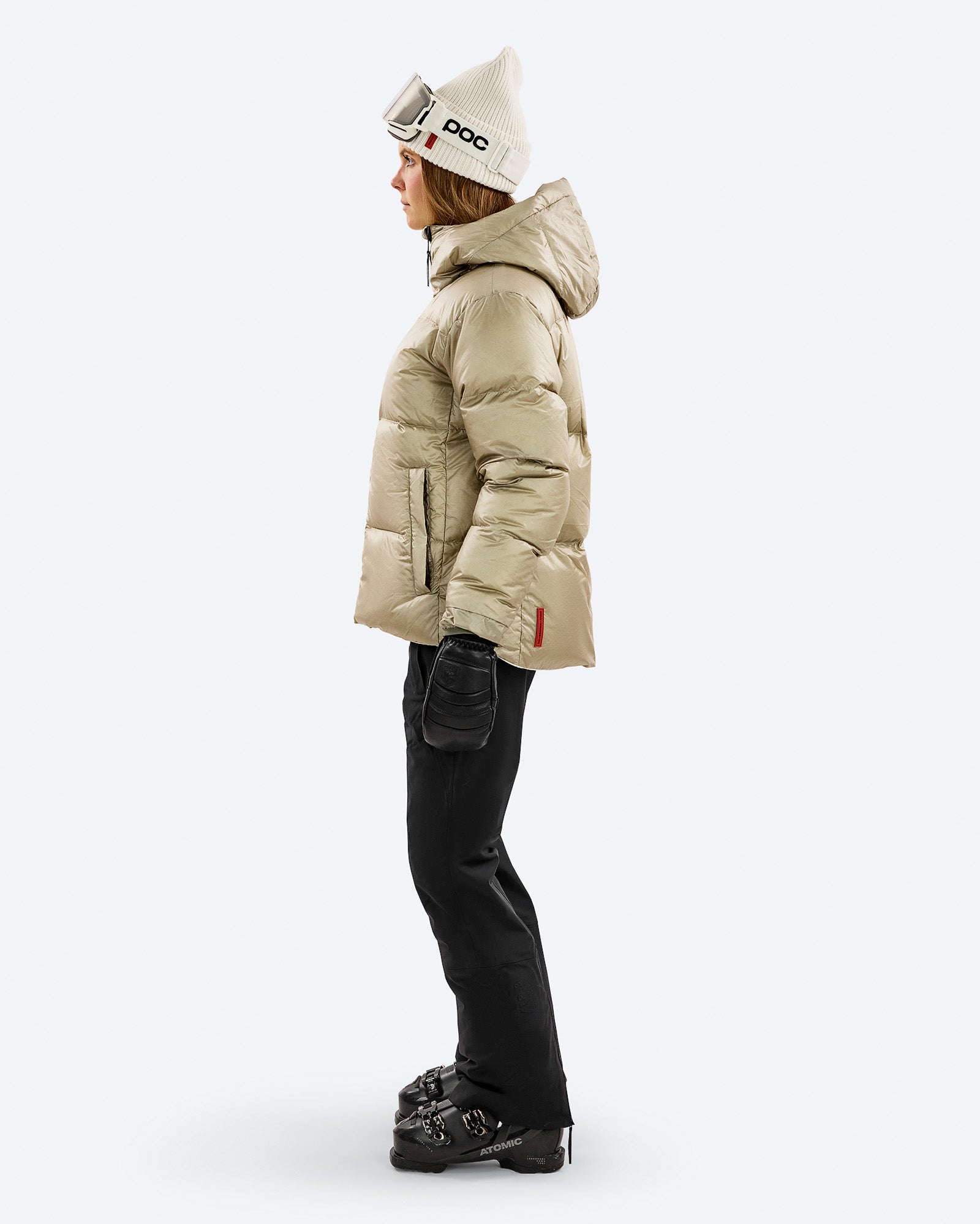 Women's White Down Puffer Jacket – D-5 W | The Mountain Studio