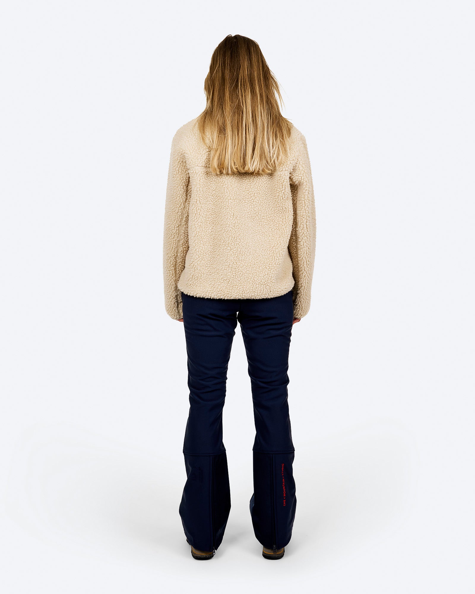Women's Beige Fleece Jacket – E-9 W | The Mountain Studio