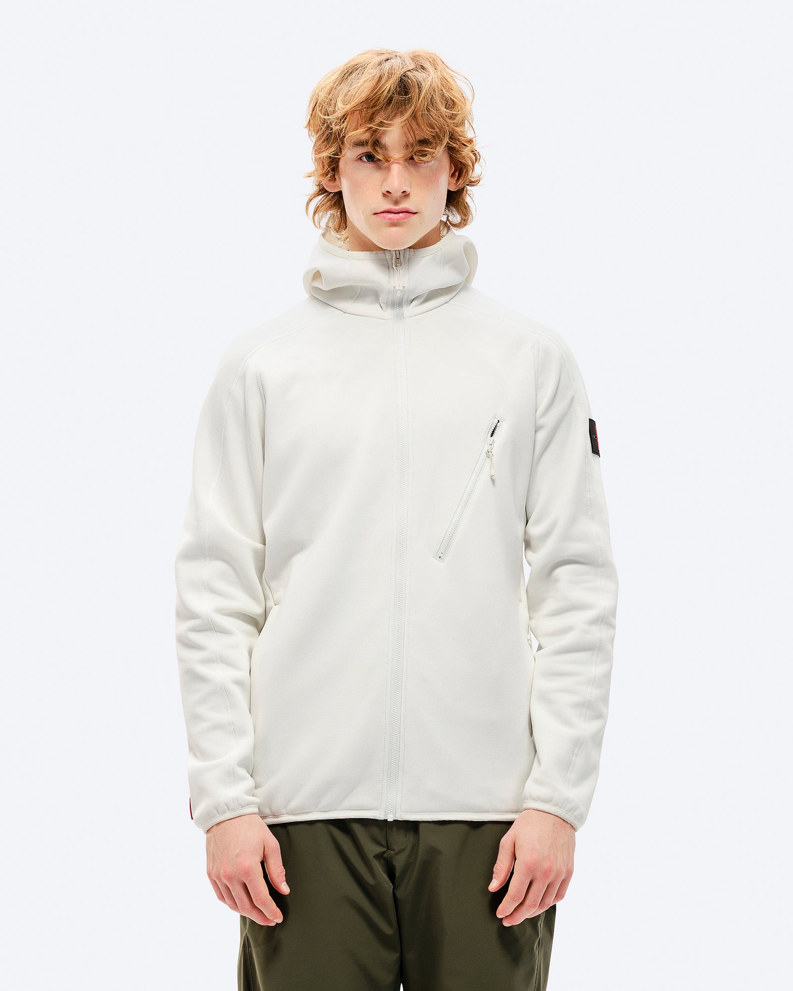 M-7 Tech Fleece Hood White Alyssum – The Mountain Studio