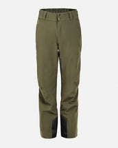 The Mountain Studio P-3 ALP-3 Stretch 3L Insulated Carv Pants in Winter Moss, flat front