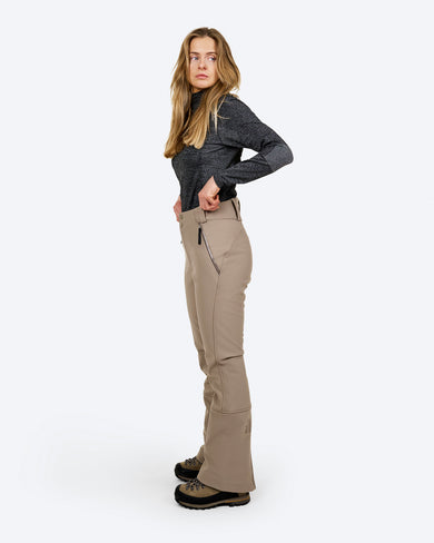 P-4 WR 2L Stretch Ski Pants in Brindle, on model front, hand on hip