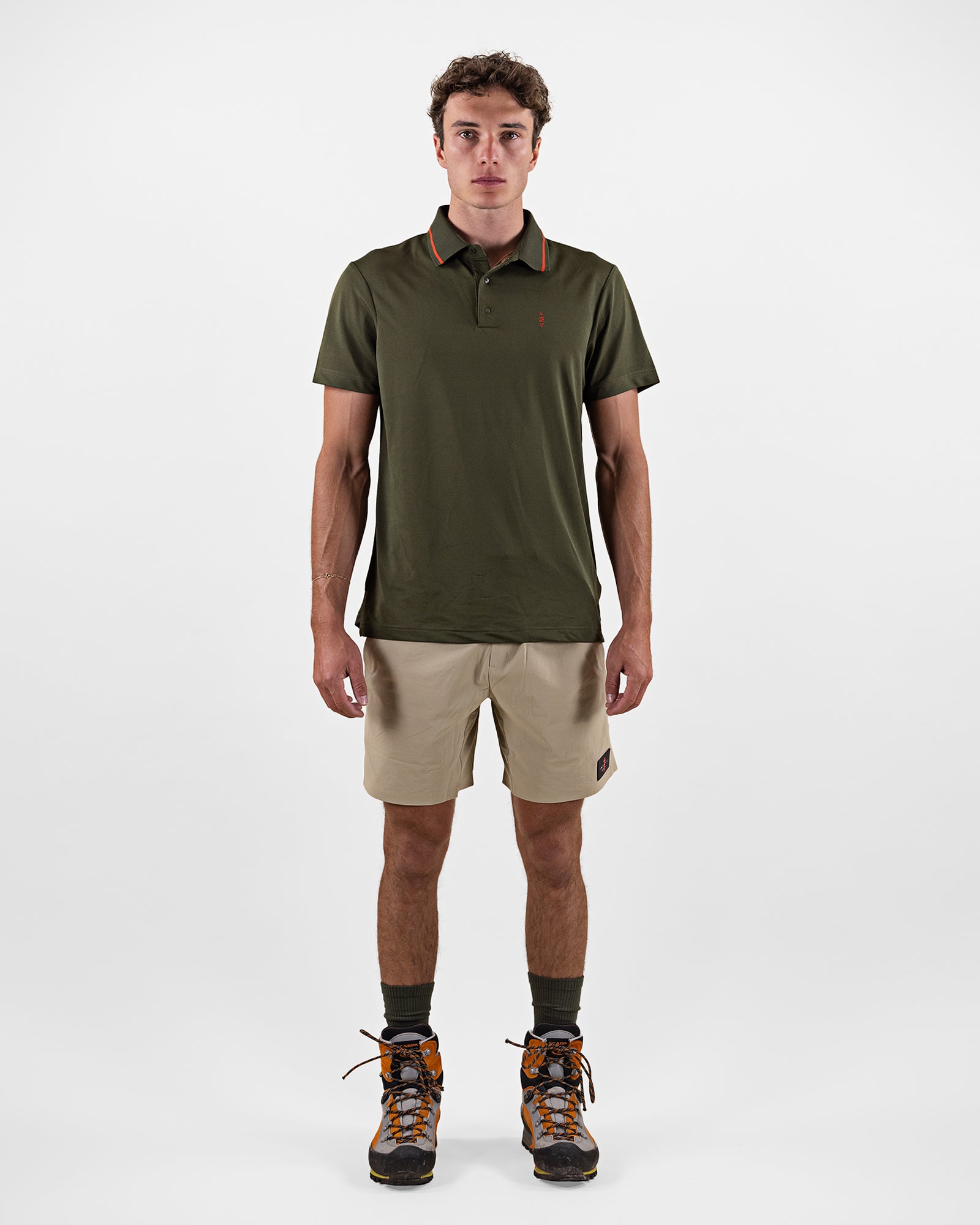 Q-4 Tech Polo Shirt Forest Green – The Mountain Studio