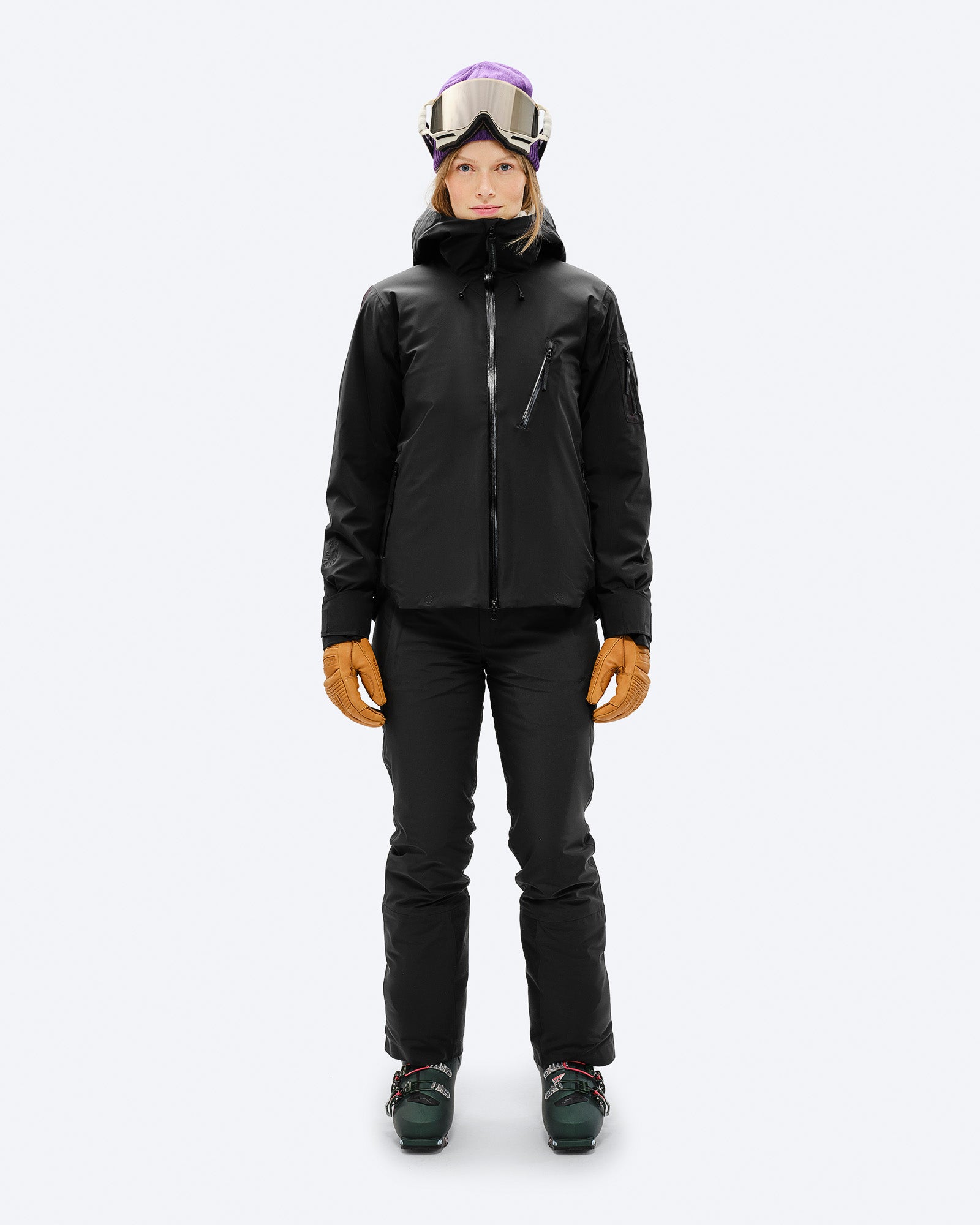 Women's Black Ski Jacket – S-5 W | The Mountain Studio