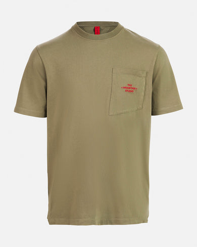 The Mountain Studio T-6 Pocket T-Shirt in Boa, flat front