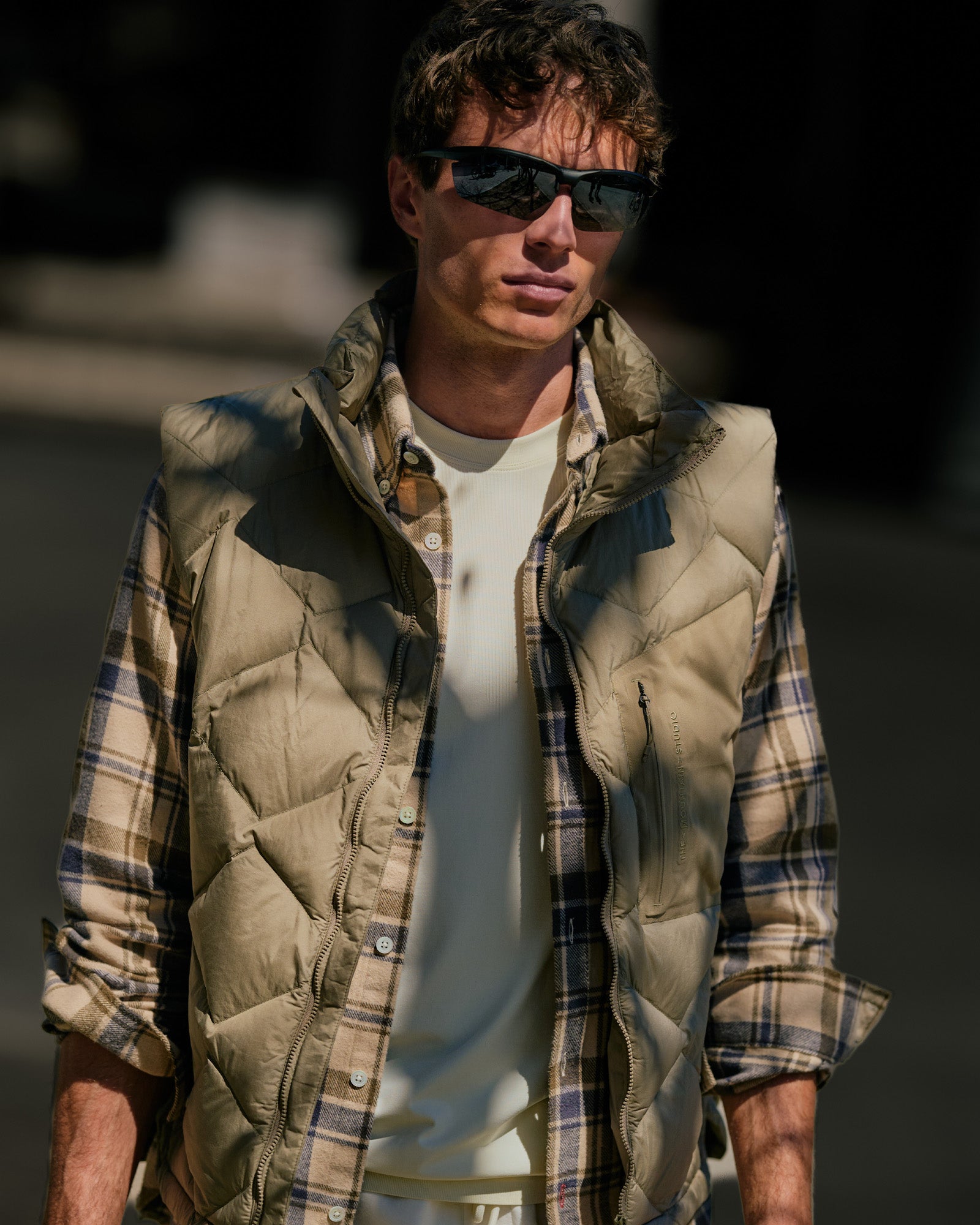Men's Red Down Puffer Vest – V-11 UL | The Mountain Studio