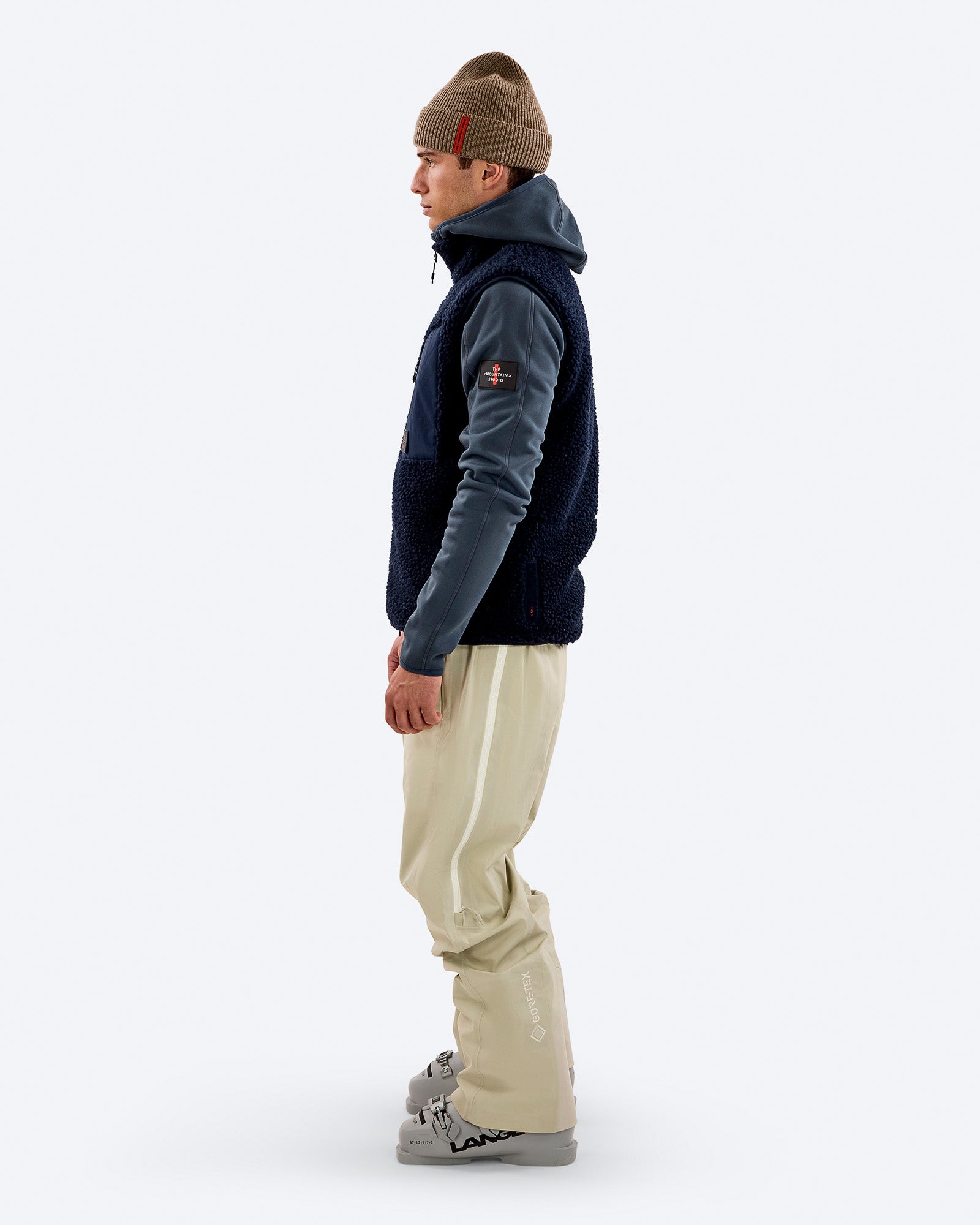 Men's Blue Fleece Vest – V-5 | The Mountain Studio