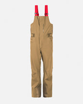 The Mountain Studio Y-5 3L Hybrid Shell Bib Pant in Otter, flat front