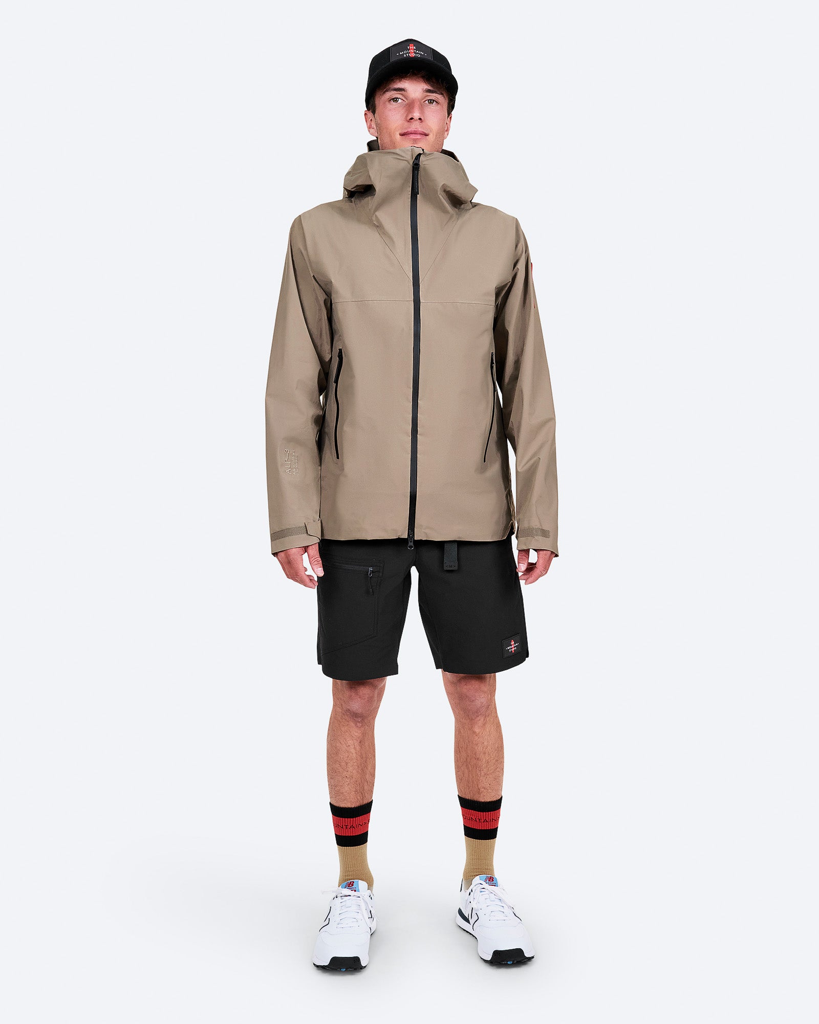 Men's Beige Waterproof Jacket – Z-4 L | The Mountain Studio