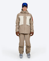 The Mountain Studio Z-5 3L Hybrid Shell Insulated Jacket in Brindle/Castle Wall, on model front