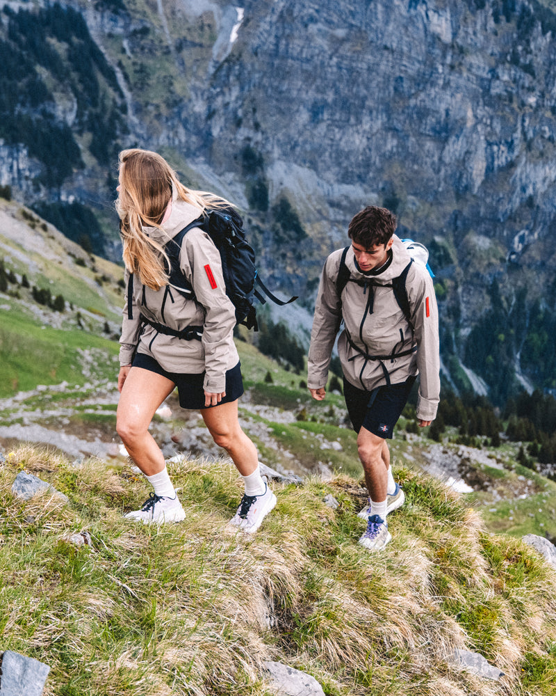 Men's Beige Waterproof Jacket – Z-4 L | The Mountain Studio