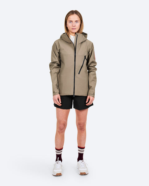 Women's Beige Waterproof Jacket – Z-6 W | The Mountain Studio